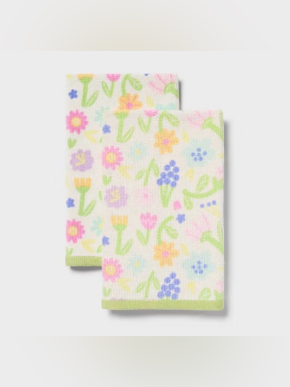 2pk Easter Floral Hand Towel Set - Room Essentials